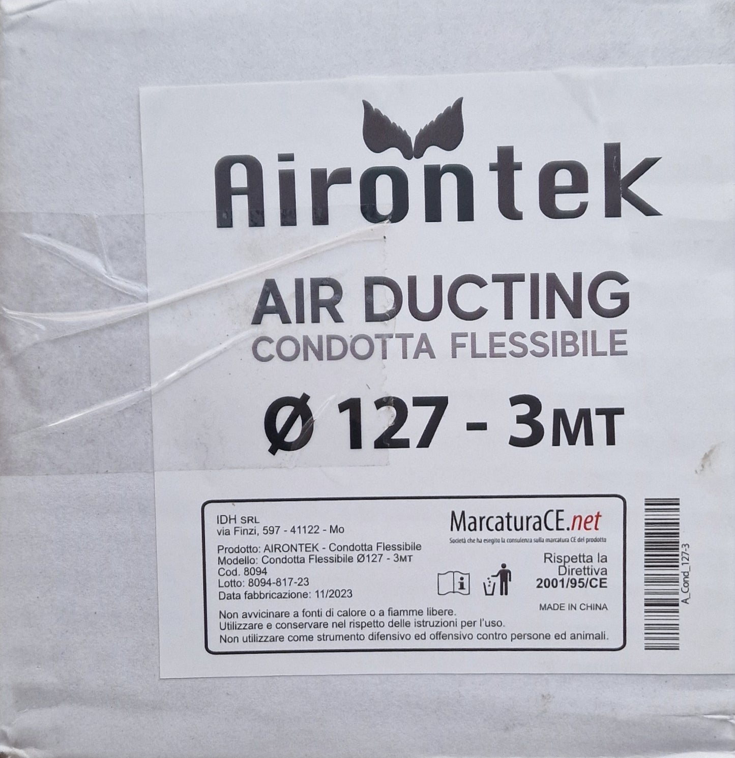 Aluconnect Schlauch 127mm – Airontek 3 Meter für optimale Belüftung