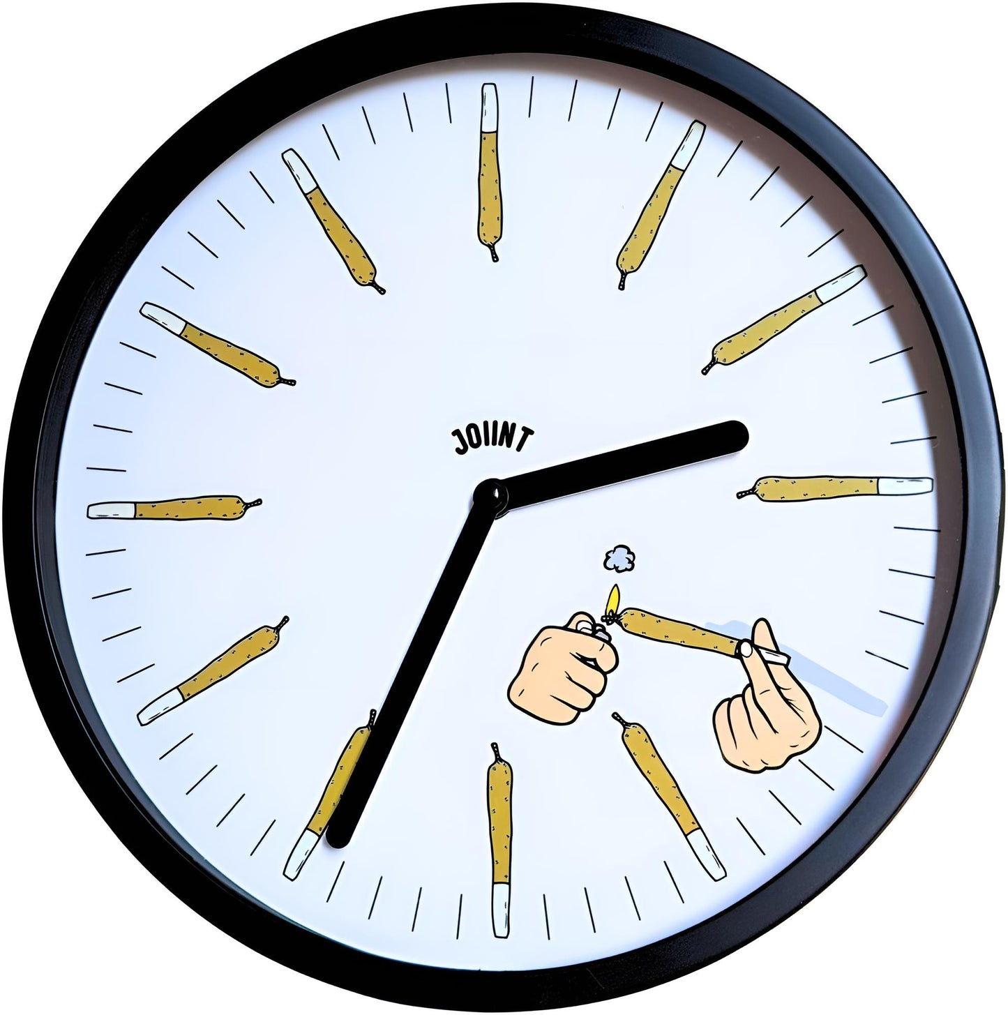 420 Wanduhr – Limitierte Joint-Design Quarzuhr für Cannabis-Fans