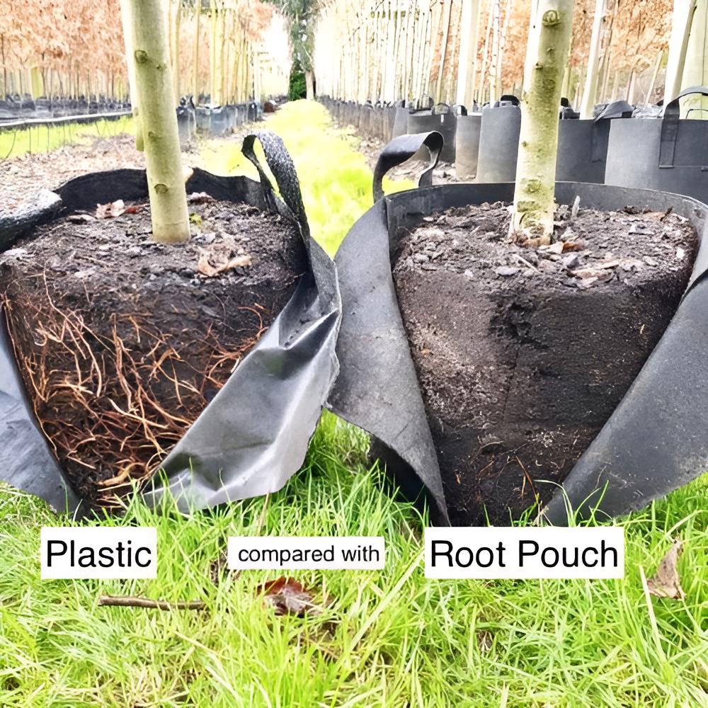 3x ROOT POUCH - Schwarzer Textiltopf 78L