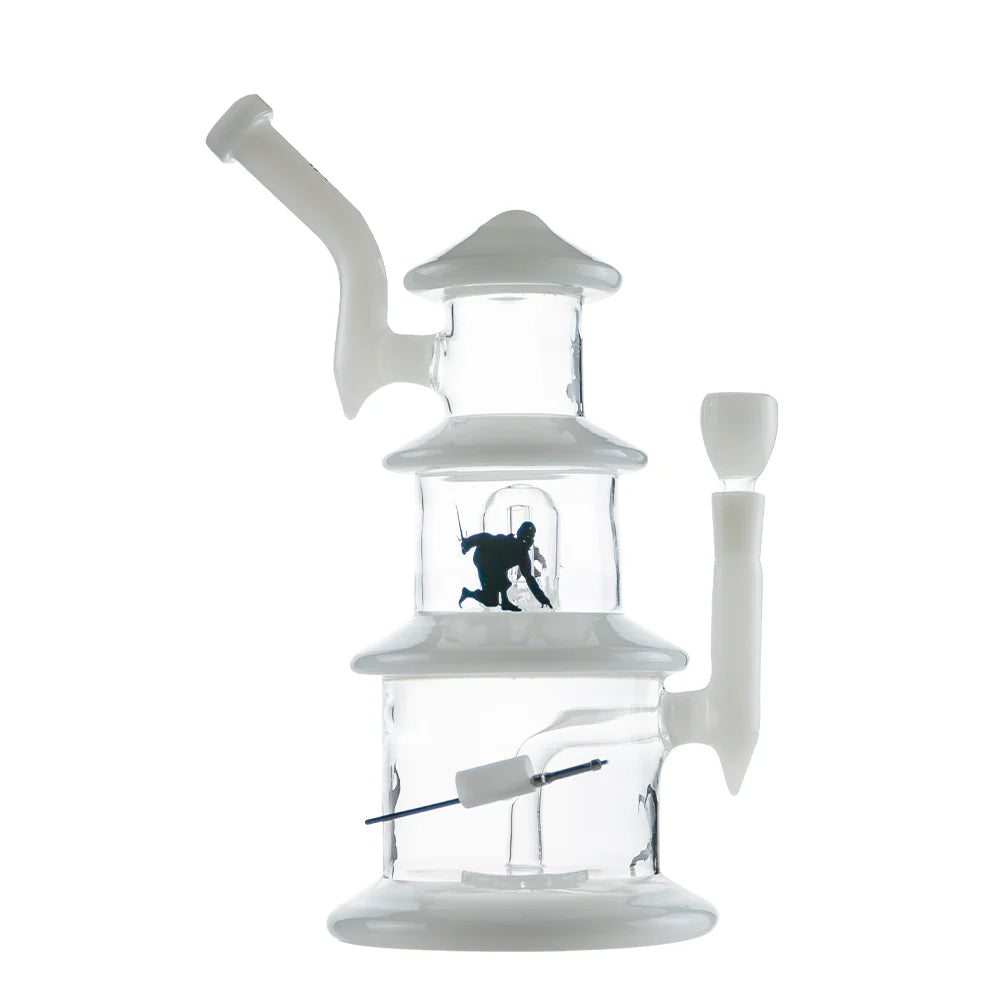 Ninja XL Bong – 28 cm, Doppel-Perkolator, Dab-Tool-Halter