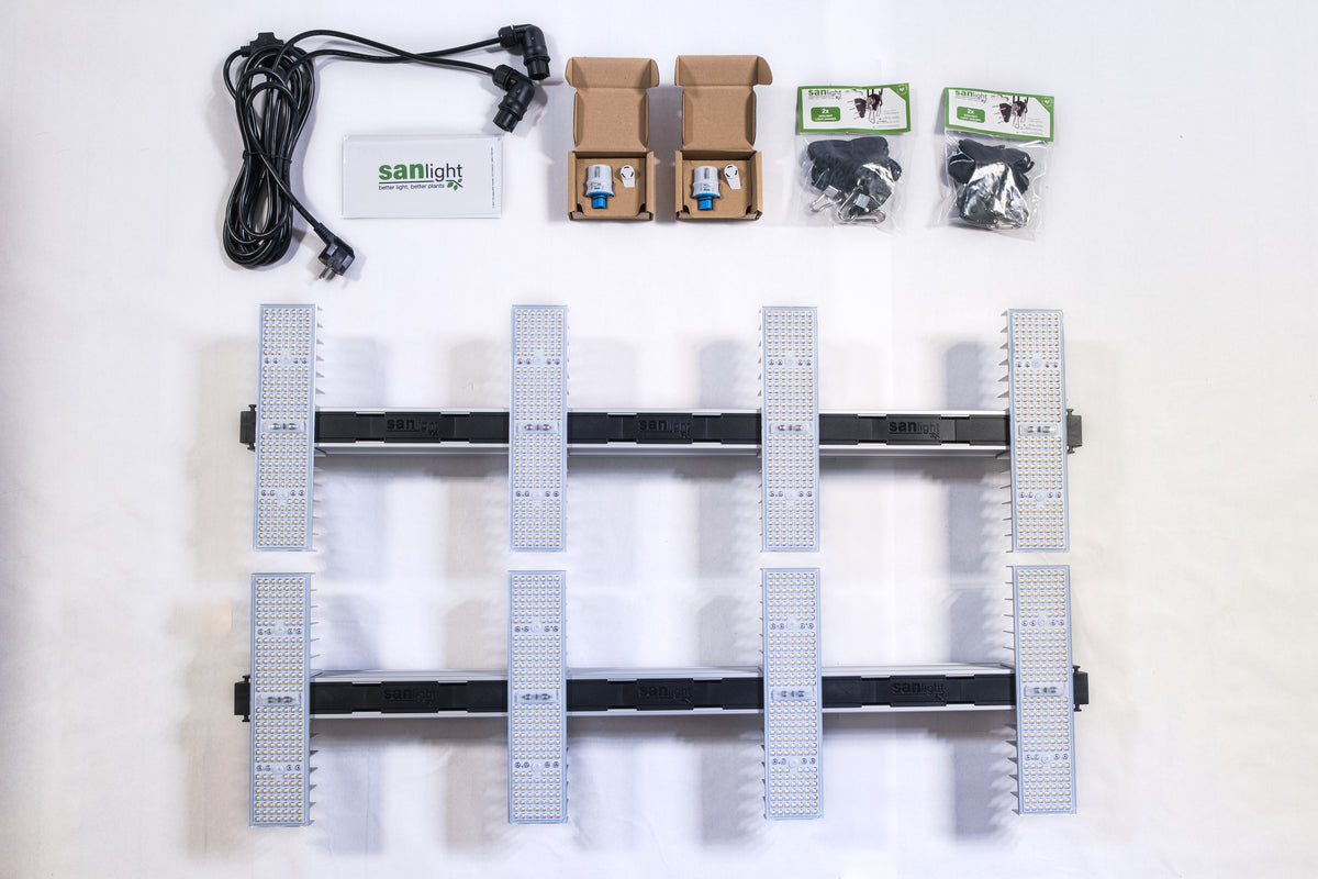 2x SANlight EVO 4-120 1.5 LED Beleuchtungsset mit Kabel und Magnetdimmer