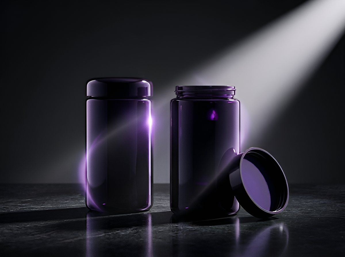 Miron - Violettglas mit Deckel - 1000 ml