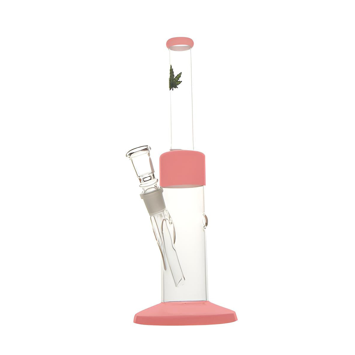 Glasbong „Pink“ Transparent/Pink – 31 cm