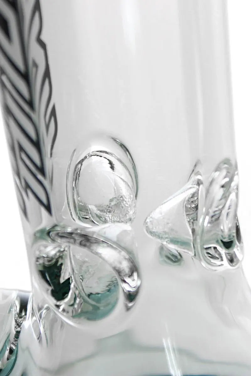 HNBG Glasgerät mit seegrünem Mundstück und Beaker-Boden – 21 cm