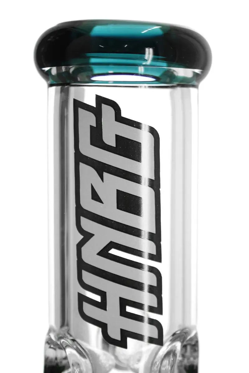HNBG Glasgerät mit seegrünem Mundstück und Beaker-Boden – 21 cm