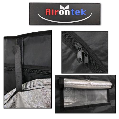 Airontek Dobermann Tent Growbox - Premium Silber Mylar, 210D Reisverschlüsse