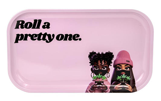 Rolling Tray S „Glossy Genetics – Roll a pretty one“