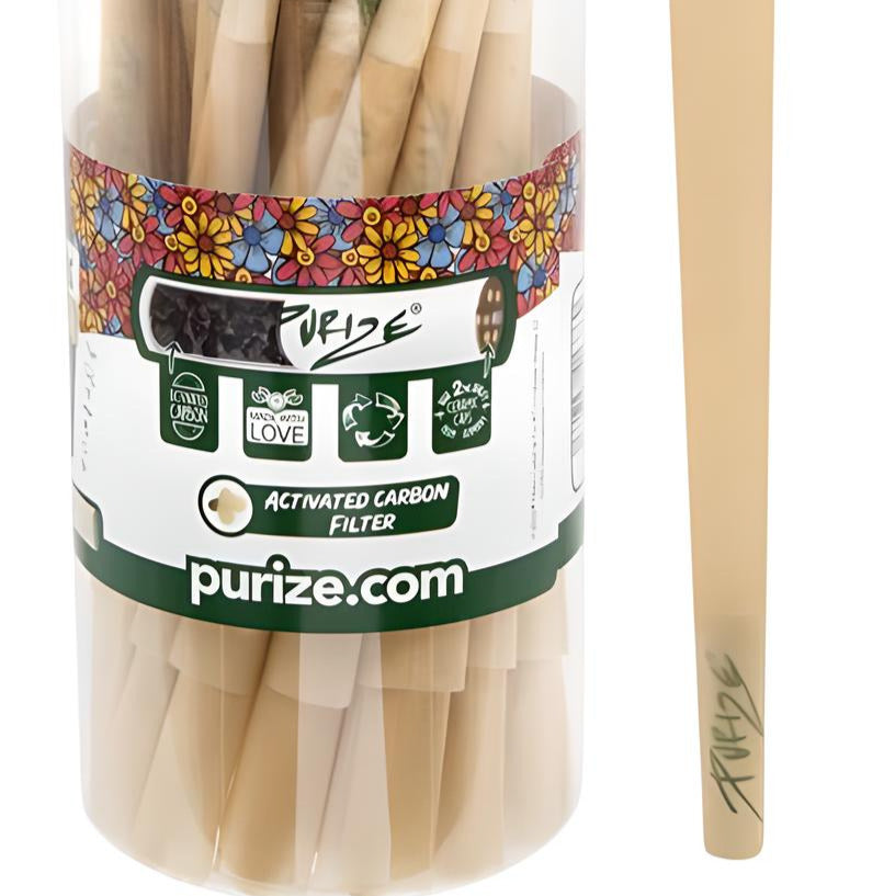 PURIZE Pre-Rolled KS Cones mit REGULAR ø9mm Aktivkohlefilter