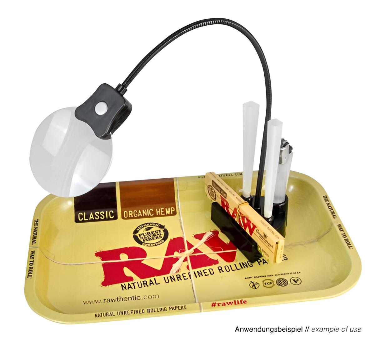 RAW Perspector – LED-Lupe mit UV-Licht, 3-fach & 5-fach Vergrößerung