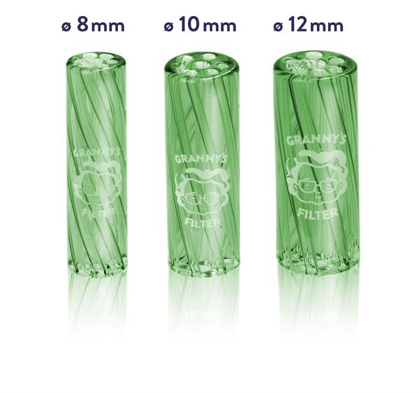 Grannys Glas Vortex Filtertips 3er Set – 8/10/12 mm | Verschiedene Farben