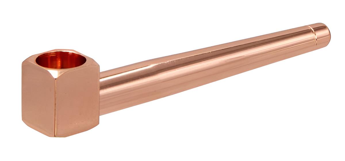 Brass Roller Pipe Metallpfeife aus Messing – 95 mm | Kupfer