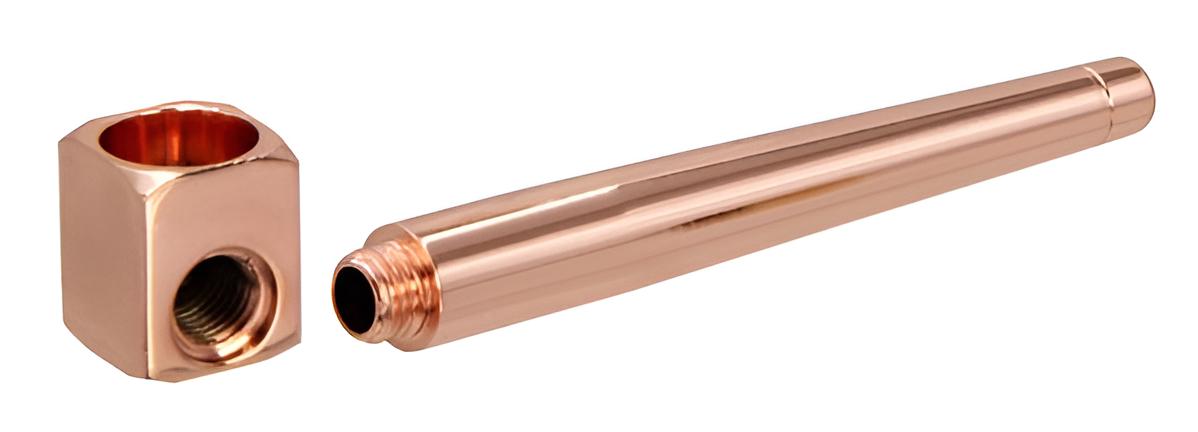 Brass Roller Pipe Metallpfeife aus Messing – 95 mm | Kupfer