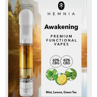 Vape Kartusche - Hemnia - CBG, CBD, Zitrone, Minze, grüner Tee, 1 ml