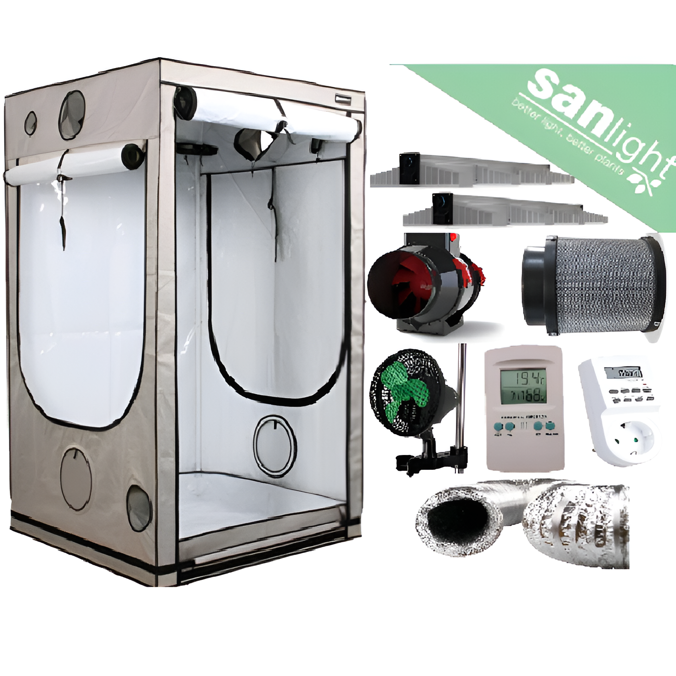 HomeBox x SanLight Growbox Kit 120x120x200 (2xEVO 4 - 2x200W)