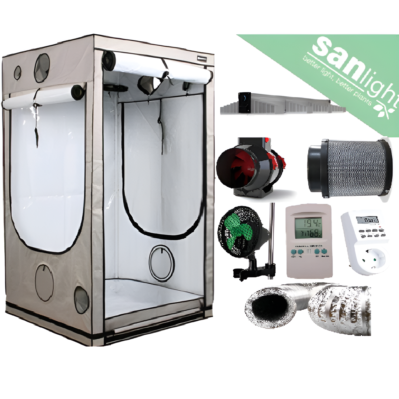 HomeBox x SanLight Growbox Kit 120x120x200 (EVO 4 - 200W)
