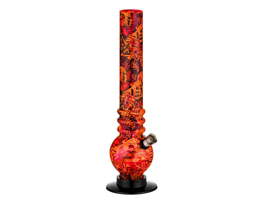 Acryl Bong Bubble Straight "Graffiti" 26 cm