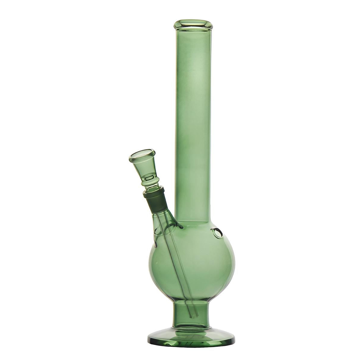 Glasbong „Grün-Metallic“ Kugel+Fuss – 30 cm