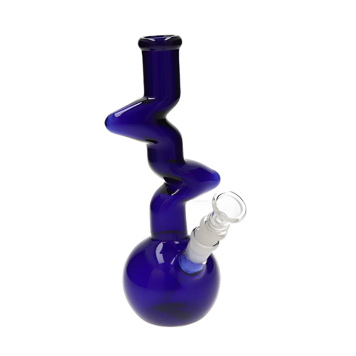 Bong "Kugel Wellenform" – 25,5 cm Höhe, Ø 2,8 cm in Marineblau