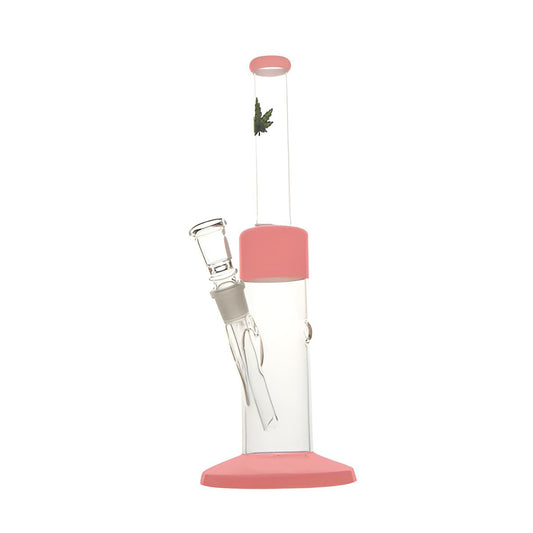 Glasbong „Pink“ Transparent/Pink – 31 cm