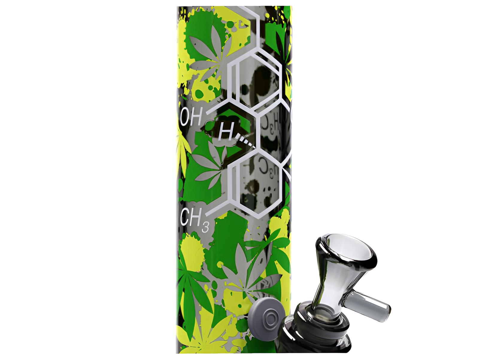 Glasbong THC Molecule Black Leaf  40 cm