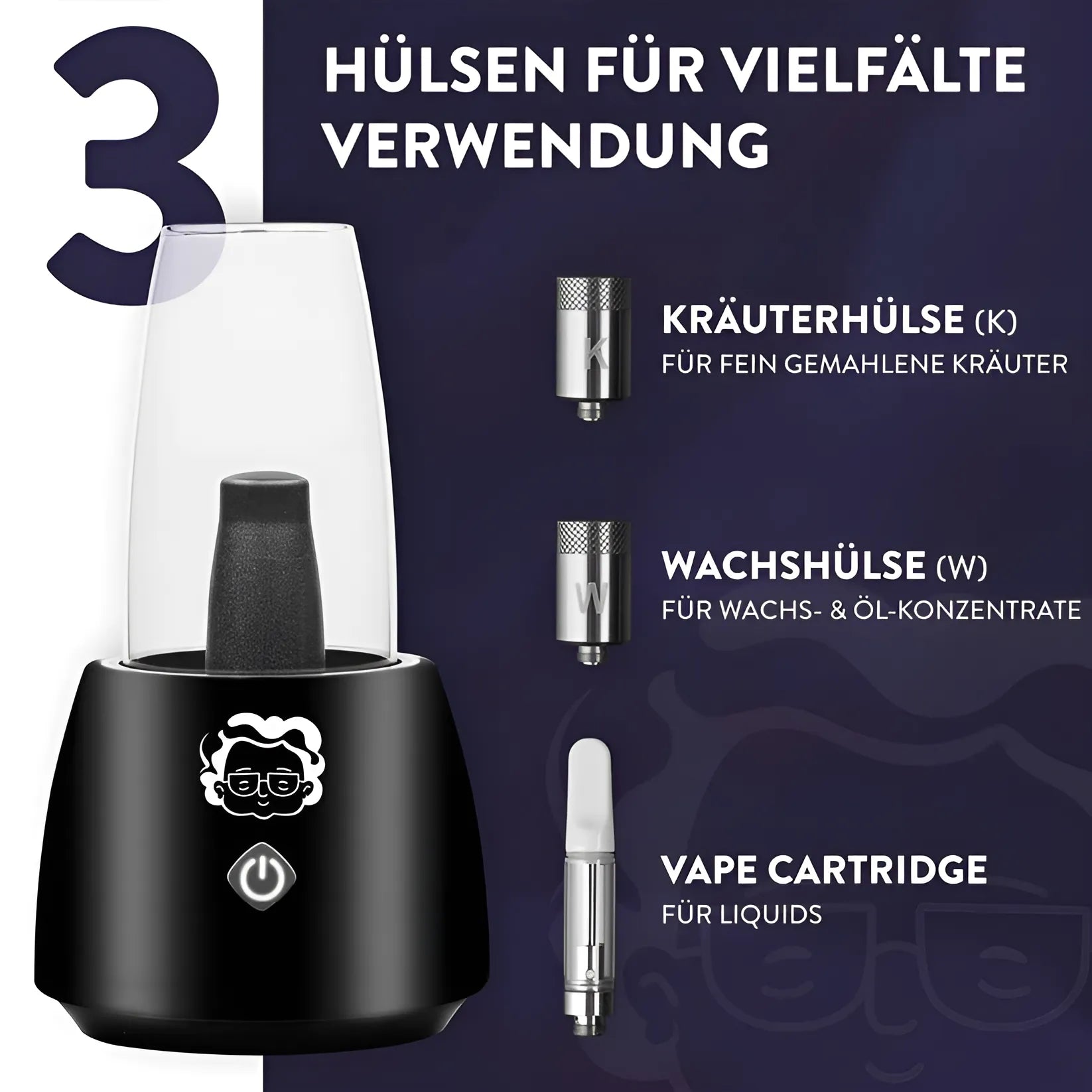 Granny's Rauchglas Verdampfer Wachs Kräuter Vape