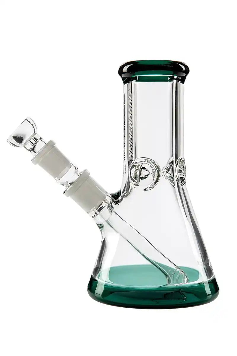 HNBG Glasgerät mit seegrünem Mundstück und Beaker-Boden – 21 cm