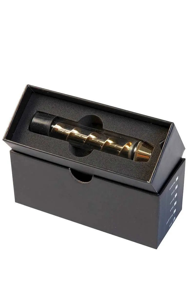 GlasBlunt mit Spirale Gold