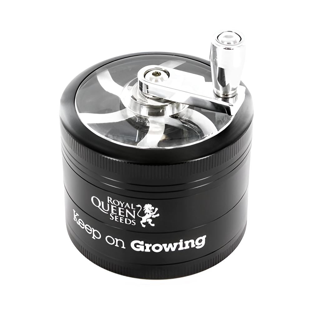 Royal Queen Seeds Zinklegierungs-Grinder 52 mm – 4-teiliger Premium-Tritatabacco-Grinder