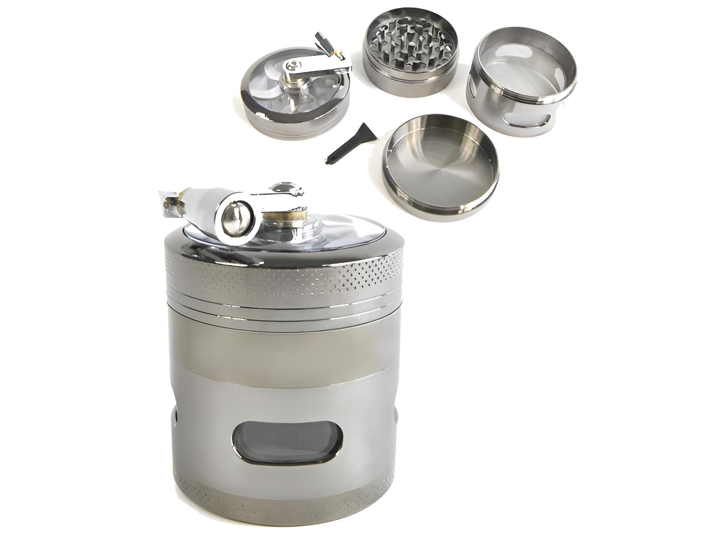 Kurbelgrinder Anthrazit“ 4-teilig komplett und auseinandergebaut