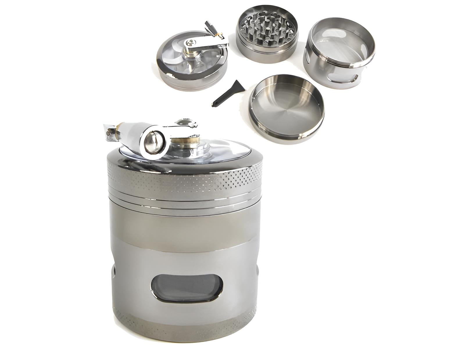 Kurbelgrinder Anthrazit“ 4-teilig komplett und auseinandergebaut