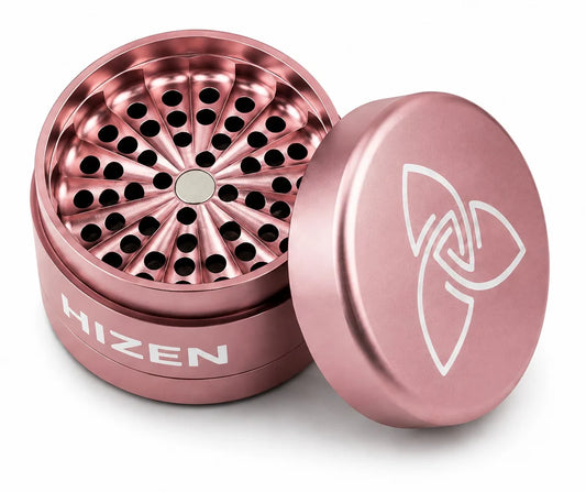 HIZEN Aluminium Grinder ohne Zähne 63 mm – Rosegold | 4-teilig