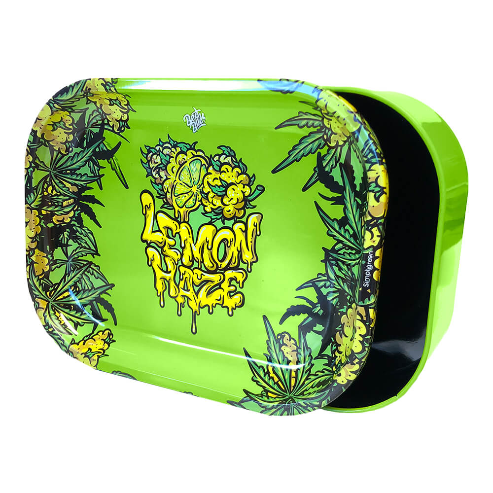Best Buds Box Rolling Tray mit Aufbewahrung Lemon Haze – Praktisch und Stilvoll für Unterwegs